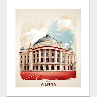 Vienna State Opera Austria Vintage Travel Retro Tourism Posters and Art